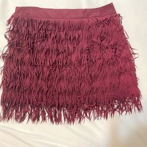 Ya Los Angeles fringe mini skirt
